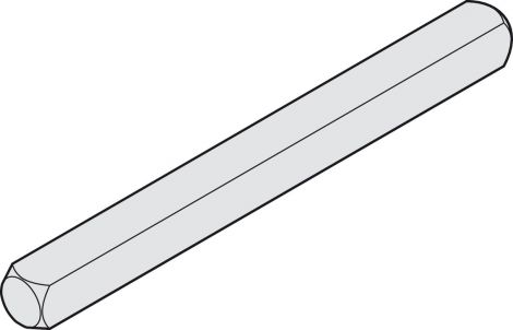 Manufacture of a pair of lever handles made from 2 lever handle aperture parts Drueckerstift 8x80mm