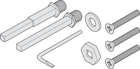 Wechselstift 10 auf 8 mm abgesetzt Montageset HA-Gt. 57-62mm