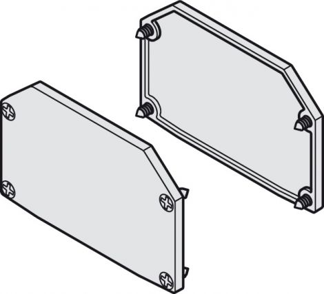 Endkappenset, für Häfele Slido D-Line11, Höhe 33 mm