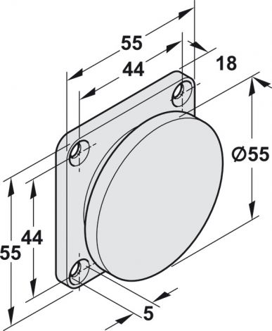 Haftgegenplatte Modell C