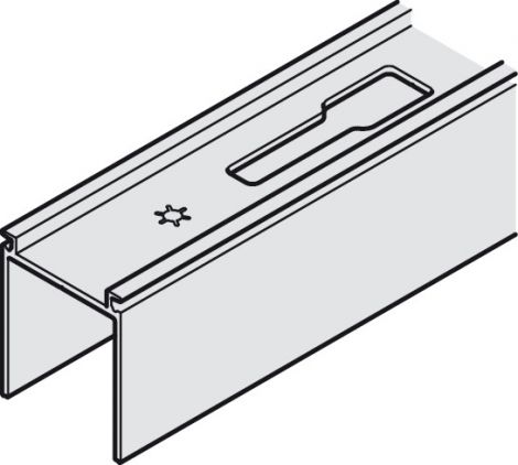 silberfarben, eloxiert Junior 120 Pocket Aufnahmeprofil 2,5m