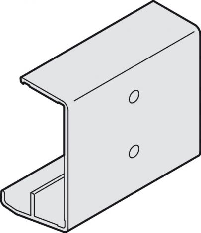 Aluminium Combino Clip-Teil Alu.gelocht Holzblende