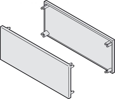 Endkappenset, für Doppellaufschiene 81 x 33 mm (B x H) und beidseitiger Clipblende Höhe 38 mm