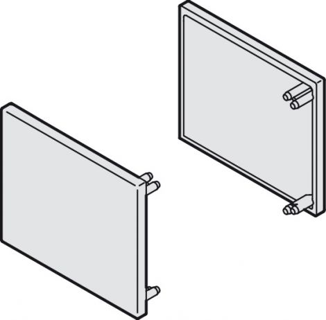 Endkappenset, für Einfachlaufschiene 31 x 33 mm (B x H) mit Befestigungsschiene 8 mm und Clipblende