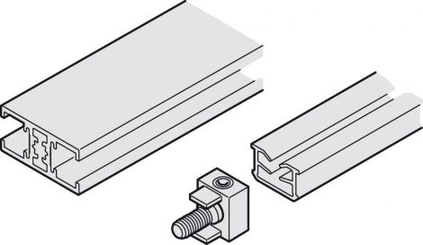 Sprossenprofil, horizontal, inkl. Befestigungsteile und Dichtung