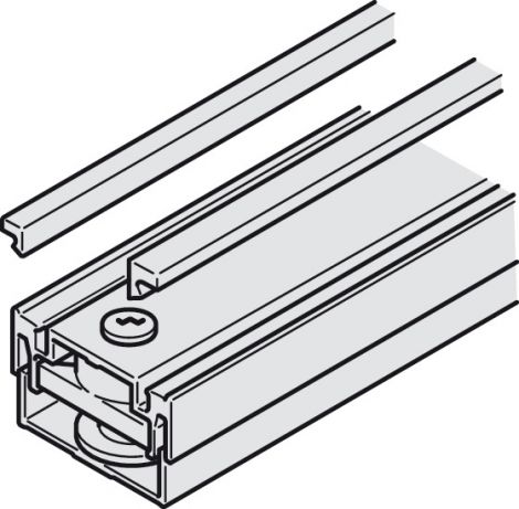 Aluminium Slido D-Li11 Wandausgl.prof.schw. 2,6m