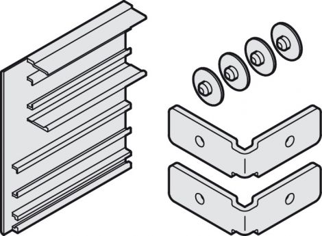 Endkappen-Set, für Clipblende Höhe 77 mm