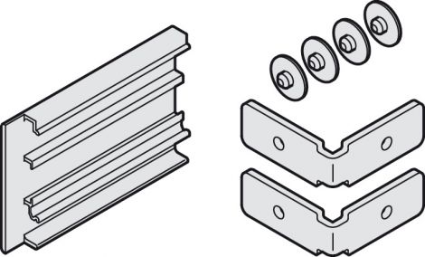 Endkappen-Set, für Clipblende Höhe 40 mm