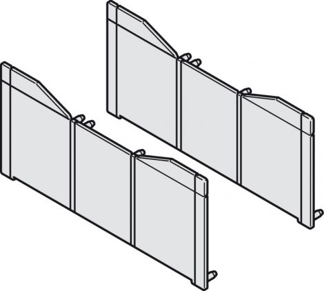 Seitliche Abdeckung, Set für 1-, 2- und 3-läufige Führungsschienen