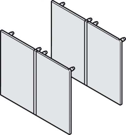 Seitliche Abdeckung, Set für 1- und 2-läufige Führungsschiene, zum Schrauben