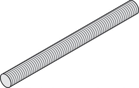 60 mm Gewindestift Edelst.matt M8x60mm