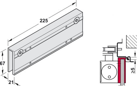 Klemmplatte TS 2000 silb.