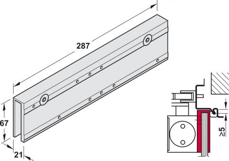 Klemmplatte TS 4000/TS 5000 silb.